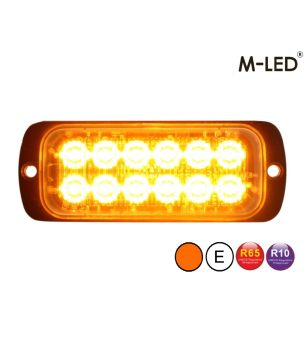 Flitser - M-Led - 4.5" - 11.4cm - Helder - 22 flitspatronen - Amber - R65 - 12V-24V