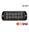 Blixtljus - M-Led - 4.5" - 11.4cm - Klar - 22 blixtmönster - Bärnsten - R65 - 12V-24V -
