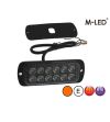 Warning light - M-Led - 4.5" - 11.4cm - Clear - 22 flash patterns - Amber - R65 - 12V-24V
