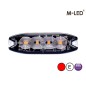 Blitzleuchte - M-Led - 3.9" - 9.8cm - Klar - Super dünn - 26 Blitzmuster - Rot - 12V-24V Blitzleuchte - M-Led - 3.9" - 9.8cm - Klar - Super dünn - 26 Blitzmuster - Rot - 12V-24V