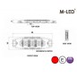 Blitzleuchte - M-Led - 3.9" - 9.8cm - Klar - Super dünn - 26 Blitzmuster - Rot - 12V-24V Blitzleuchte - M-Led - 3.9" - 9.8cm - Klar - Super dünn - 26 Blitzmuster - Rot - 12V-24V