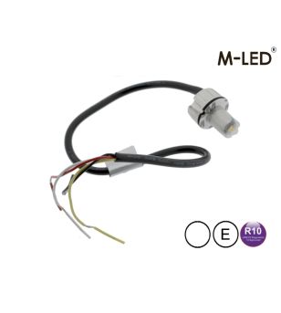 Warning light - M-Led - Undercover - 1" - 2.6cm - Clear - 26 flash patterns - White - 12V-24V