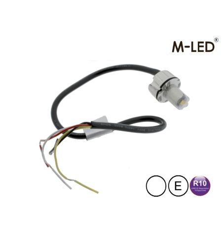 Flitser - M-Led - Undercover - 1" - 2.6cm - Helder - 26 flitspatronen - Wit - 12V-24V