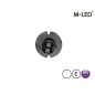 Flitser - M-Led - Undercover - 1" - 2.6cm - Helder - 26 flitspatronen - Wit - 12V-24V Flitser - M-Led - Undercover - 1" - 2.6cm - Helder - 26 flitspatronen - Wit - 12V-24V