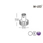 Blixtljus - M-Led - Undercover - 1" - 2.6cm - Klar - 26 blixtmönster - Vit - 12V-24V Blixtljus - M-Led - Undercover - 1" - 2.6cm - Klar - 26 blixtmönster - Vit - 12V-24V