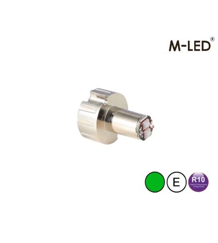 Warning light - M-Led - Undercover - 1" - 2.6cm - Clear - 19 flash patterns - Green - 12V-24V