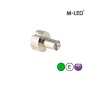 Warning light - M-Led - Undercover - 1" - 2.6cm - Clear - 19 flash patterns - Green - 12V-24V