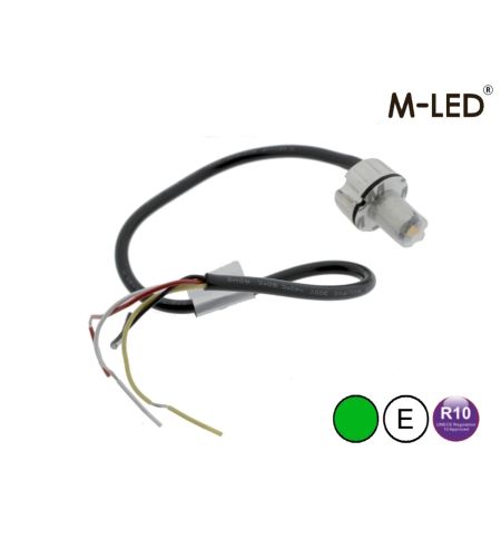 Flitser - M-Led - Undercover - 1" - 2.6cm - Helder - 19 flitspatronen - Groen - 12V-24V