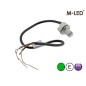 Warning light - M-Led - Undercover - 1" - 2.6cm - Clear - 19 flash patterns - Green - 12V-24V