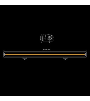 LED Light bar - Strands - Siberia XP - DR - 42.2" - 107.2cm - Smoke - Position light White/Amber - Driving