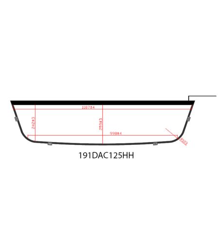 Lichtbak - Nedking - Truck Sign Ultra Thin - Hoogte 29.5cm - 47.2" - 120cm - Amber LEDs - DAF - CF - Super Space Cab - 2001-2022