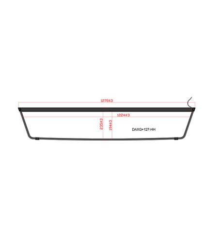 Light box - Nedking - Truck Sign Ultra Thin - Height 23.5cm - 50" - 127cm - Amber LEDs - DAF - XG+ - 2021+