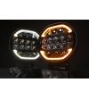 Driving light - Skyled - Scallop 7X - 7" - 17.8cm - Smoke - Position light White/Amber - Driving