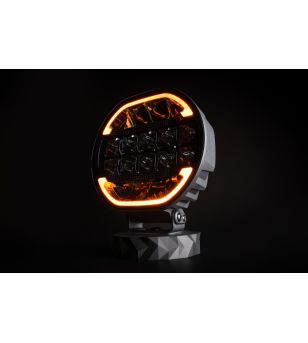 Extraljus - Skyled - Scallop 9X - 8.7" - 22cm - Smoke - Positionsljus Vit/Bärnsten - Driving 