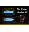 Fernscheinwerfer - Skyled - Scallop 9X - 8.7" - 22cm - Smoke - Positionslicht Weiß/Amber - Driving