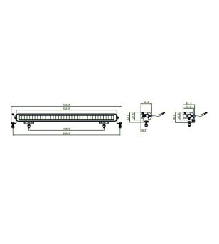 LED Light bar - Skyled - Slide 21.1 - 21" - 53.4cm - Smoke - Position light White/Amber - Driving