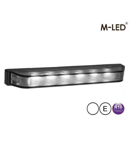 Blixtljus - M-Led - Ultra Thin - 5.3" - 13.5cm - Klar - 22 blixtmönster - Vit - 12V-24V 