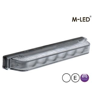 Blixtljus - M-Led - Ultra Thin - 5.3" - 13.5cm - Klar - 22 blixtmönster - Vit - 12V-24V 