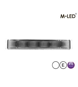 Blitzleuchte - M-Led - Ultra Thin - 5.3" - 13.5cm - Klar - 22 Blitzmuster - Weiß - 12V-24V 