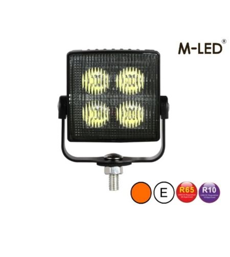 Blixtljus - M-Led - 2.9" - 7.4cm - Klar - Justerbar - 23 blixtmönster - Bärnsten - R65 -