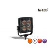 Blitzleuchte - M-Led - 2.9" - 7.4cm - Klar - Verstellbar - 23 Blitzmuster - Amber - R65