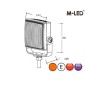 Blixtljus - M-Led - 2.9" - 7.4cm - Klar - Justerbar - 23 blixtmönster - Bärnsten - R65 - Blixtljus - M-Led - 2.9" - 7.4cm - Klar - Justerbar - 23 blixtmönster - Bärnsten - R65 -
