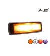 Blixtljus - M-Led - 4.3" - 11cm - Klar - Vidvinkel - 22 blixtmönster - Bärnsten - R65 - 12V-24V -
