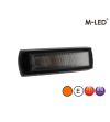 Blixtljus - M-Led - 4.3" - 11cm - Klar - Vidvinkel - 22 blixtmönster - Bärnsten - R65 - 12V-24V -