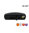 Warning light - M-Led - 4.3" - 11cm - Clear - Wide angle - 22 flash patterns - Amber - R65 - 12V-24V