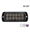 Blixtljus - M-Led - 4.5" - 11.4cm - Klar - 22 blixtmönster - Vit - 12V-24V