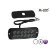 Blitzleuchte - M-Led - 4.5" - 11.4cm - Klar - 22 Blitzmuster - Weiß - 12V-24V