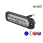 Flitser - M-Led - 4.7" - 12cm - Helder - Superdun - 10 flitspatronen - Blauw - R65 - 12V-24V Flitser - M-Led - 4.7" - 12cm - Helder - Superdun - 10 flitspatronen - Blauw - R65 - 12V-24V