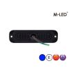 Blitzleuchte - M-Led - 4.7" - 12cm - Klar - Super dünn - 10 Blitzmuster - Blau - R65 - 12V-24V