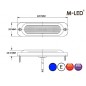 Flitser - M-Led - 4.7" - 12cm - Helder - Superdun - 10 flitspatronen - Blauw - R65 - 12V-24V Flitser - M-Led - 4.7" - 12cm - Helder - Superdun - 10 flitspatronen - Blauw - R65 - 12V-24V
