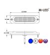 Blitzleuchte - M-Led - 4.7" - 12cm - Klar - Super dünn - 10 Blitzmuster - Blau - R65 - 12V-24V