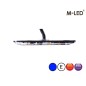 Warning light - M-Led - 3.9" - 9.8cm - Clear - Super thin - 26 flash patterns - Blue - R65 - 12V-24V Warning light - M-Led - 3.9" - 9.8cm - Clear - Super thin - 26 flash patterns - Blue - R65 - 12V-24V