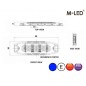 Blixtljus - M-Led - 3.9" - 9.8cm - Klar - Supertunn - 26 blixtmönster - Blå - R65 - 12V-24V - Blixtljus - M-Led - 3.9" - 9.8cm - Klar - Supertunn - 26 blixtmönster - Blå - R65 - 12V-24V -