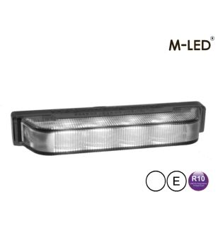 Blixtljus - M-Led - Ultra Thin - 3.8" - 9.6cm - Smoke - Dark Look - 22 blixtmönster - Vit - 12V-24V 