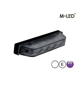 Flitser - M-Led - Ultra Thin - 3.8" - 9.6cm - Smoke - Dark Look - 22 flitspatronen - Wit - 12V-24V