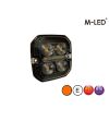 Warning light - M-Led - 2.4" - 6cm - Clear - Position light White/Red - 20 flash patterns - R65 - 12V-24V