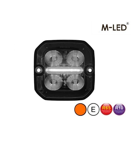 Flitser - M-Led - 2.4" - 6cm - Helder - Positielicht Wit/Rood - 20 flitspatronen - R65 - 12V-24V