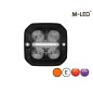 Flitser - M-Led - 2.4" - 6cm - Helder - Positielicht Wit/Rood - 20 flitspatronen - R65 - 12V-24V Flitser - M-Led - 2.4" - 6cm - Helder - Positielicht Wit/Rood - 20 flitspatronen - R65 - 12V-24V