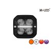 Blitzleuchte - M-Led - 2.4" - 6cm - Klar - Positionslicht Weiß/Rot - 20 Blitzmuster - R65 - 12V-24V