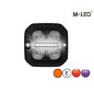 Warning light - M-Led - 2.4" - 6cm - Clear - Position light White/Red - 20 flash patterns - R65 - 12V-24V Warning light - M-Led - 2.4" - 6cm - Clear - Position light White/Red - 20 flash patterns - R65 - 12V-24V