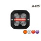 Warning light - M-Led - 2.4" - 6cm - Clear - Position light White/Red - 20 flash patterns - R65 - 12V-24V Warning light - M-Led - 2.4" - 6cm - Clear - Position light White/Red - 20 flash patterns - R65 - 12V-24V