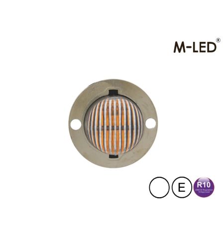 Blitzleuchte - M-Led - Undercover Hideaway - 1.6" - 4cm - Klar - 21 Blitzmuster - Weiß - 12V-24V