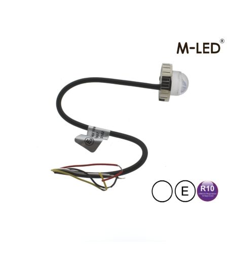 Blixtljus - M-Led - Undercover Hideaway - 1.6" - 4cm - Klar - 21 blixtmönster - Vit - 12V-24V 