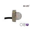 Warning light - M-Led - Undercover Hideaway - 1.6" - 4cm - Clear - 21 flash patterns - White - 12V-24V