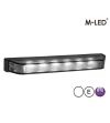 Warning light - M-Led - Ultra Thin - 5.3" - 13.5cm - Smoke - Dark Look - 22 flash patterns - White - 12V-24V