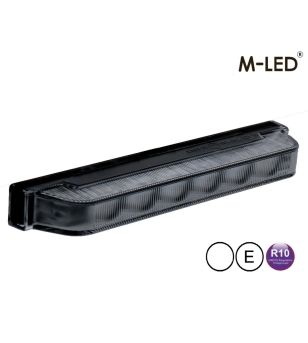 Blitzleuchte - M-Led - Ultra Thin - 5.3" - 13.5cm - Smoke - Dark Look - 22 Blitzmuster - Weiß - 12V-24V